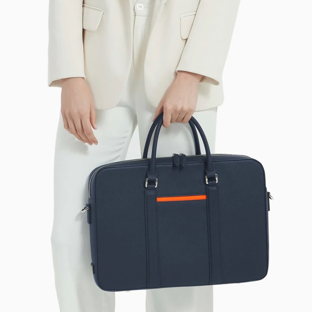 NWT Leather Briefcase Unisex by Maverick & Co